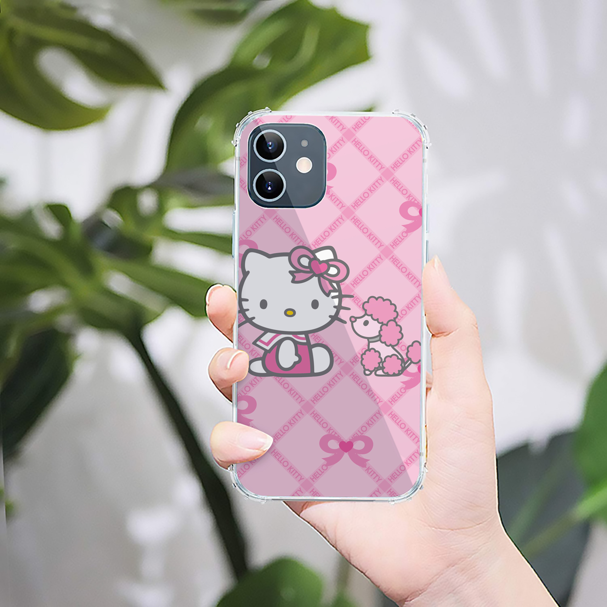 （画像用） Hello Kitty ハローキティ 【iPhone 12シリーズ対応】透明スマホケース（クリアソフトケース）